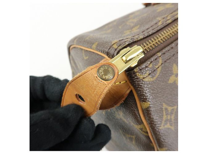 Louis Vuitton Monogram Speedy 35 Boston Bag Hand Bag Brown M41524 - vista 16