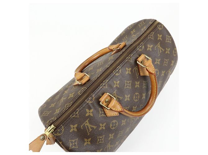 Louis Vuitton Monogram Speedy 35 Boston Bag Hand Bag Brown M41524 - vista 17