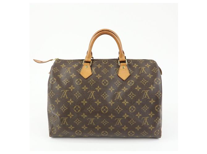 Louis Vuitton Monogram Speedy 35 Boston Bag Hand Bag Brown M41524 - vista 2