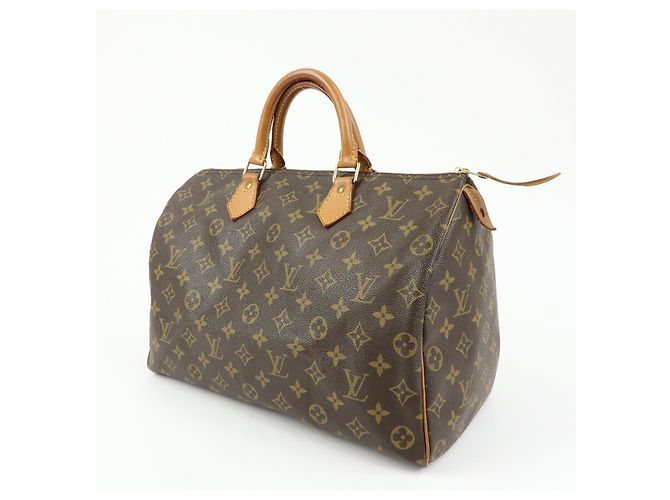 Louis Vuitton Monogram Speedy 35 Boston Bag Hand Bag Brown M41524 - vista 3