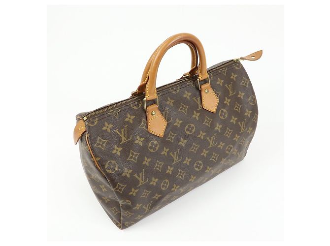 Louis Vuitton Monogram Speedy 35 Boston Bag Hand Bag Brown M41524 - vista 4
