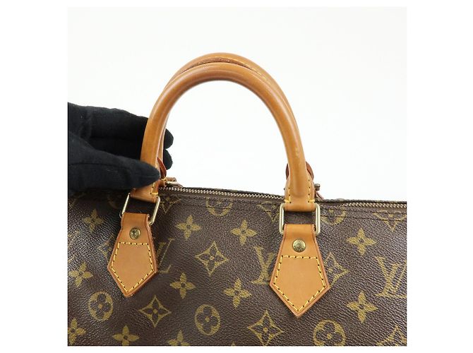 Louis Vuitton Monogram Speedy 35 Boston Bag Hand Bag Brown M41524 - vista 6