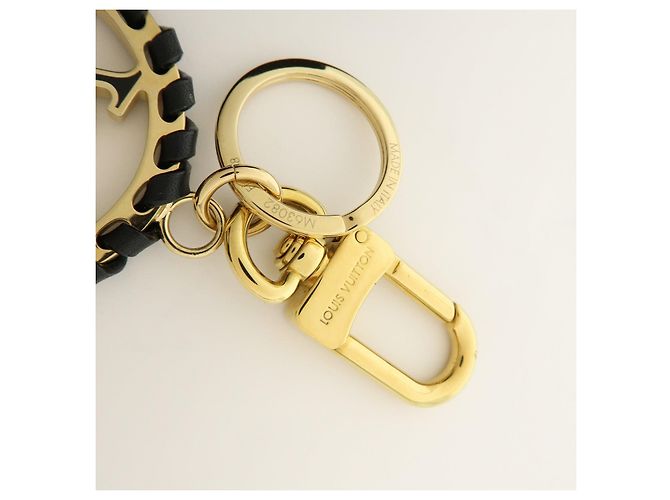 Louis Vuitton Porte Cles Very LV Circle Bag Charm Key Ring Black M63082 - vista 11