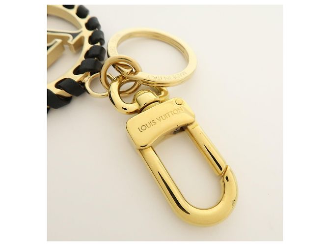 Louis Vuitton Porte Cles Very LV Circle Bag Charm Key Ring Black M63082 - vista 12