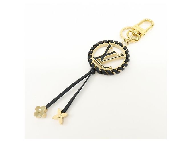 Louis Vuitton Porte Cles Very LV Circle Bag Charm Key Ring Black M63082 - vista 3