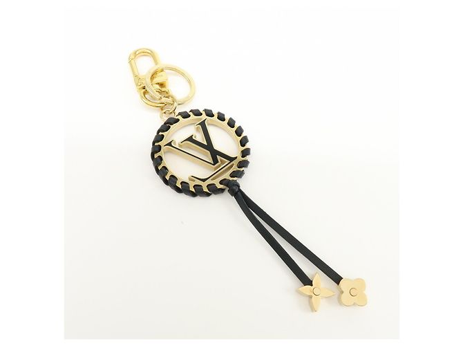 Louis Vuitton Porte Cles Very LV Circle Bag Charm Key Ring Black M63082 - vista 4