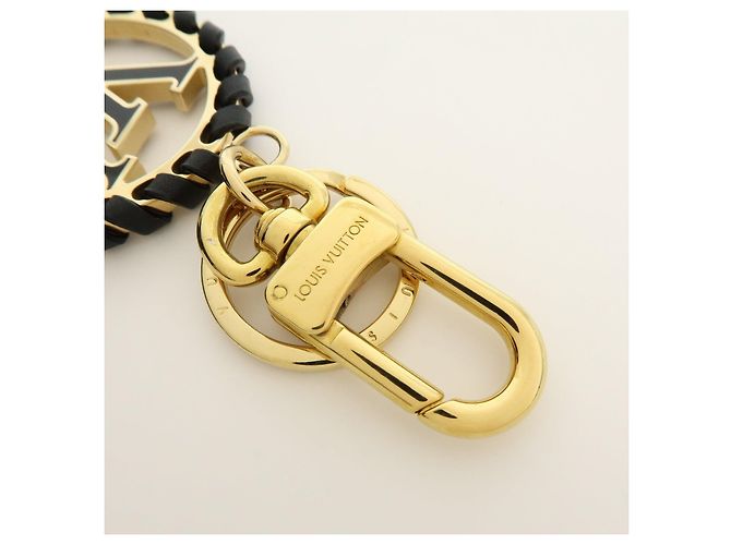 Louis Vuitton Porte Cles Very LV Circle Bag Charm Key Ring Black M63082 - vista 7