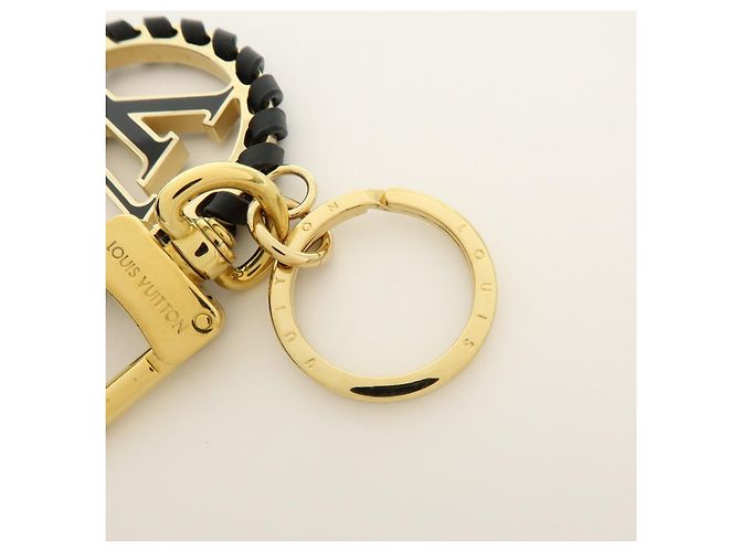 Louis Vuitton Porte Cles Very LV Circle Bag Charm Key Ring Black M63082 - vista 8