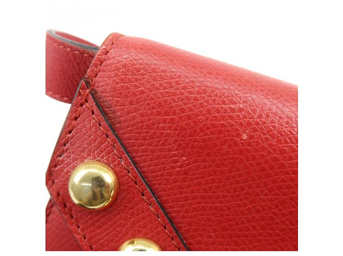 Autre Marque SAINT LAURENT PARIS Borsa a tracolla e a spalla Y-Line in pelle borchiata Rossa - vista 15
