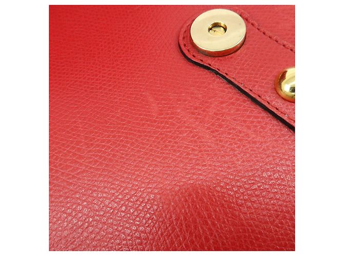 Autre Marque SAINT LAURENT PARIS Borsa a tracolla e a spalla Y-Line in pelle borchiata Rossa - vista 16