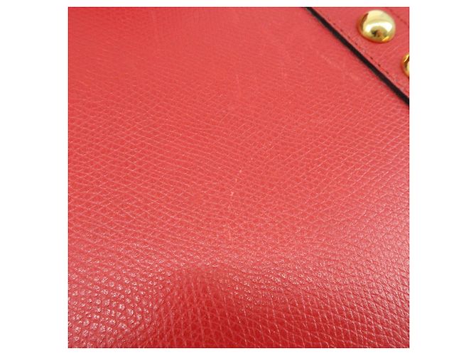 Autre Marque SAINT LAURENT PARIS Borsa a tracolla e a spalla Y-Line in pelle borchiata Rossa - vista 18