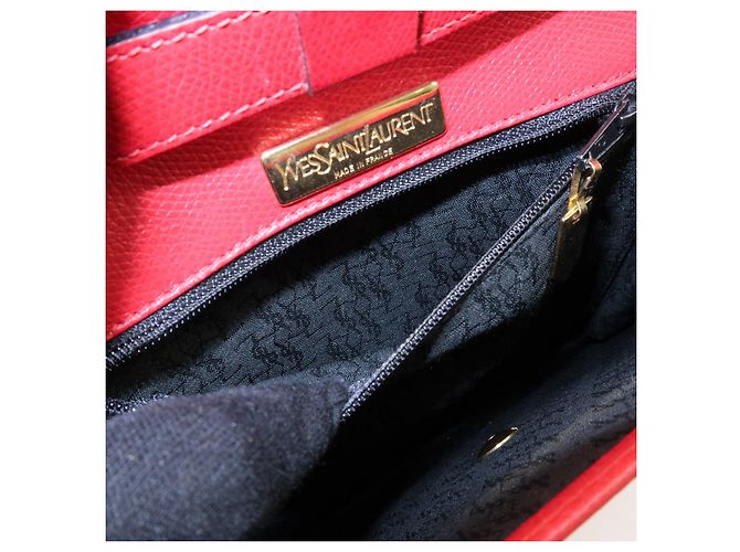 Autre Marque SAINT LAURENT PARIS Borsa a tracolla e a spalla Y-Line in pelle borchiata Rossa - vista 23