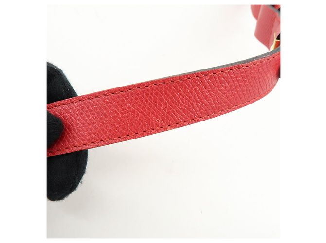 Autre Marque SAINT LAURENT PARIS Borsa a tracolla e a spalla Y-Line in pelle borchiata Rossa - vista 7