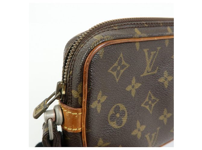 Borsa a pochette Louis Vuitton Monogram Marly Dragonne PM Brown M51827 - vista 14