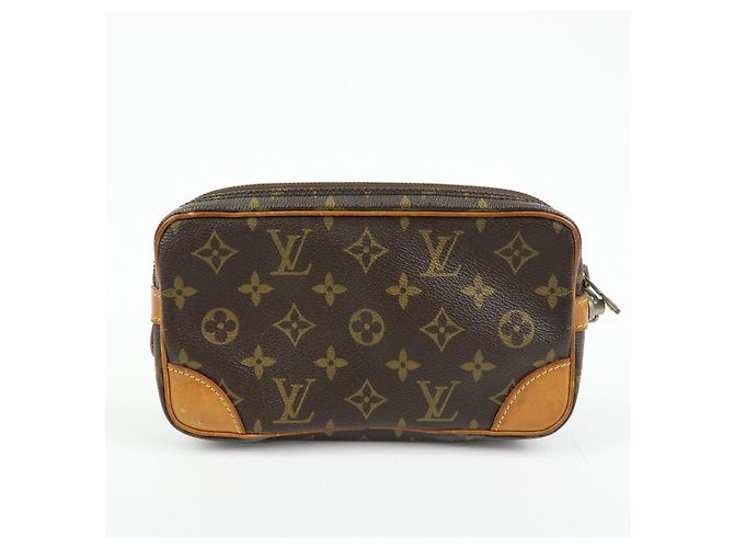 Borsa a pochette Louis Vuitton Monogram Marly Dragonne PM Brown M51827 - vista 2