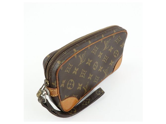 Borsa a pochette Louis Vuitton Monogram Marly Dragonne PM Brown M51827 - vista 4