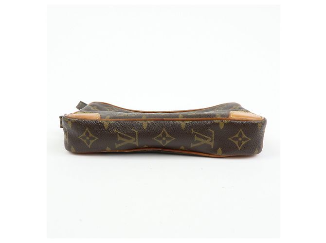Borsa a pochette Louis Vuitton Monogram Marly Dragonne PM Brown M51827 - vista 5