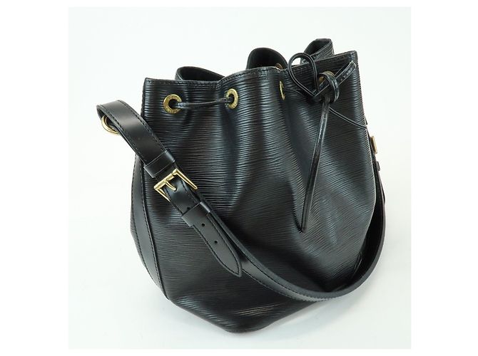 Borsa a tracolla Louis Vuitton Epi Petit Noe Noir Black M44102 - vista 4