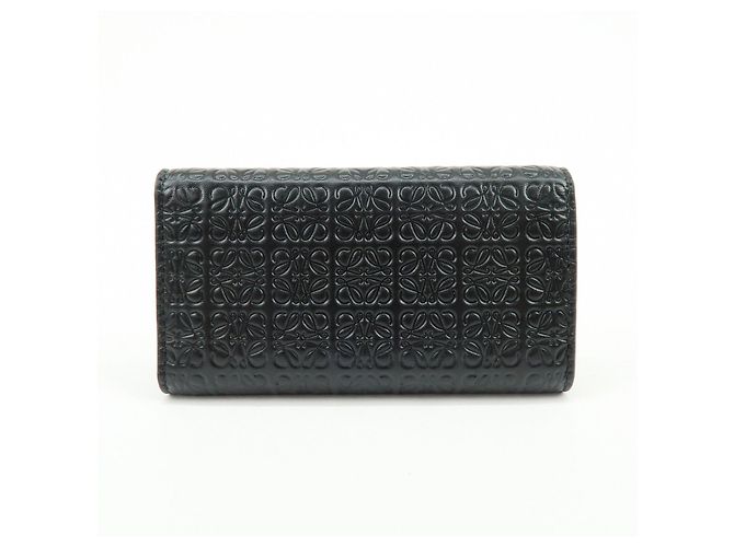 LOEWE Repeat Anagram Calf Leather 6 Ring Key Case Key Holder Black - view 2