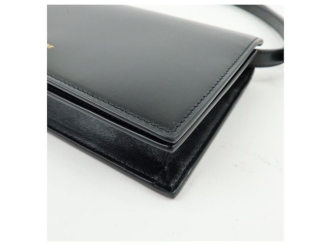 Autre Marque SAINT LAURENT PARIS Bolsa de ombro com aba em couro de bezerro Black 769162 - vista 11