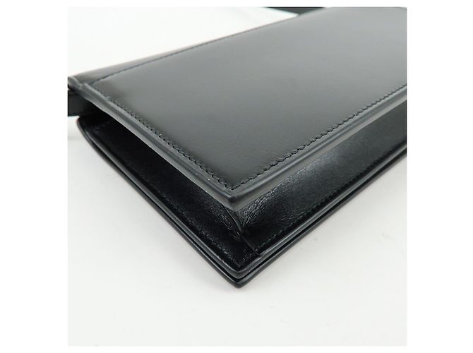 Autre Marque SAINT LAURENT PARIS Bolsa de ombro com aba em couro de bezerro Black 769162 - vista 12