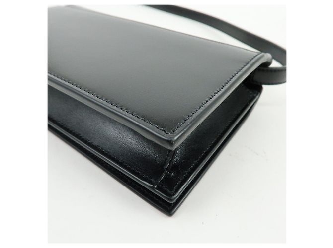 Autre Marque SAINT LAURENT PARIS Bolsa de ombro com aba em couro de bezerro Black 769162 - vista 13