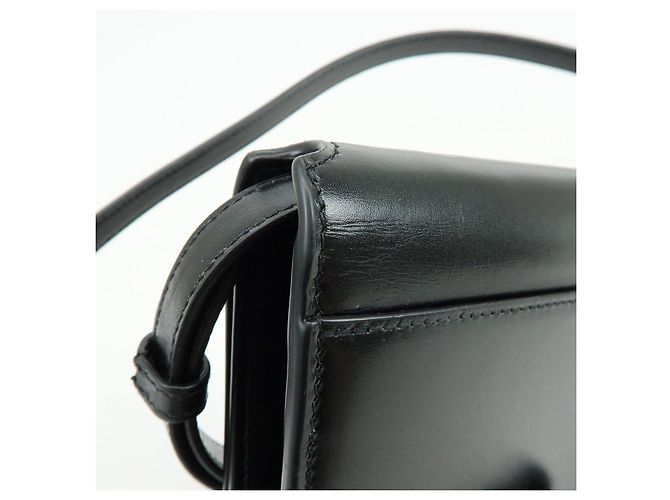 Autre Marque SAINT LAURENT PARIS Bolsa de ombro com aba em couro de bezerro Black 769162 - vista 16