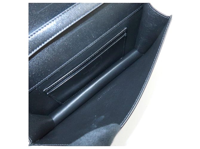 Autre Marque SAINT LAURENT PARIS Bolsa de ombro com aba em couro de bezerro Black 769162 - vista 20