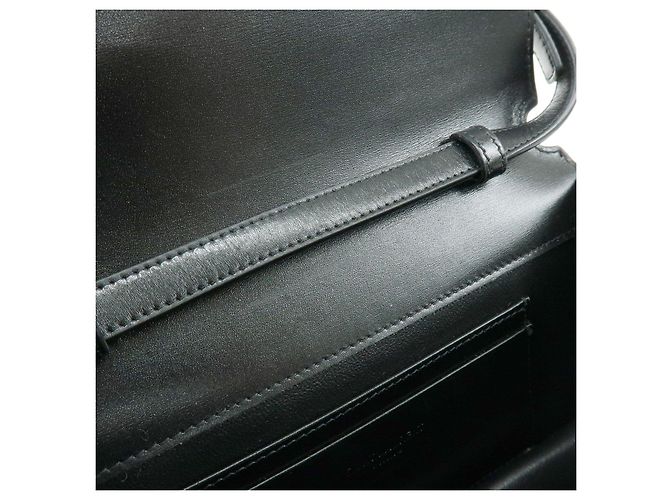 Autre Marque SAINT LAURENT PARIS Bolsa de ombro com aba em couro de bezerro Black 769162 - vista 21