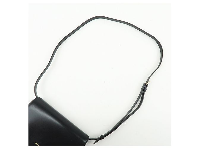 Autre Marque SAINT LAURENT PARIS Bolsa de ombro com aba em couro de bezerro Black 769162 - vista 6