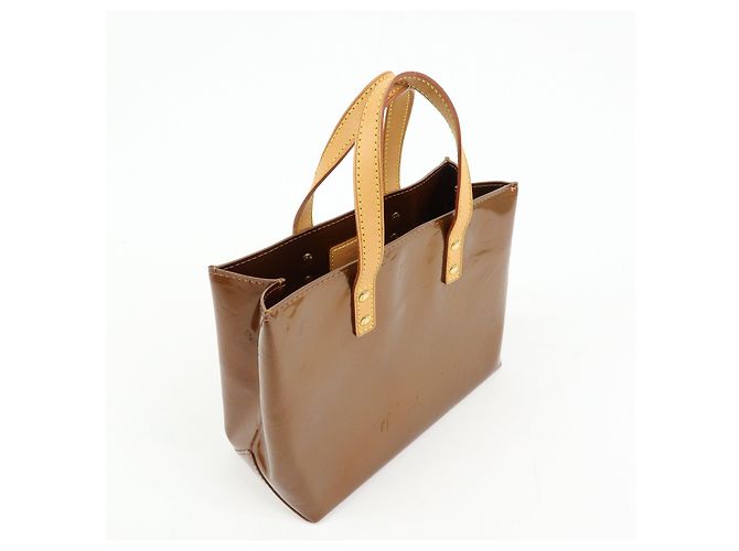 Louis Vuitton Monogram Vernis Reade PM Hand Bag Tote Bag Bronze M91146 - vista 4
