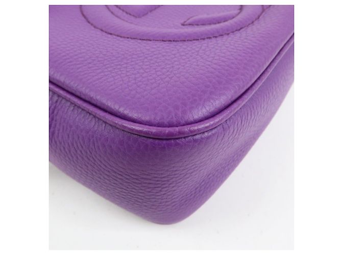 GUCCI SOHO Interlocking G Leahter Disco Bag Shoulder Bag Purple 308364 - vista 10