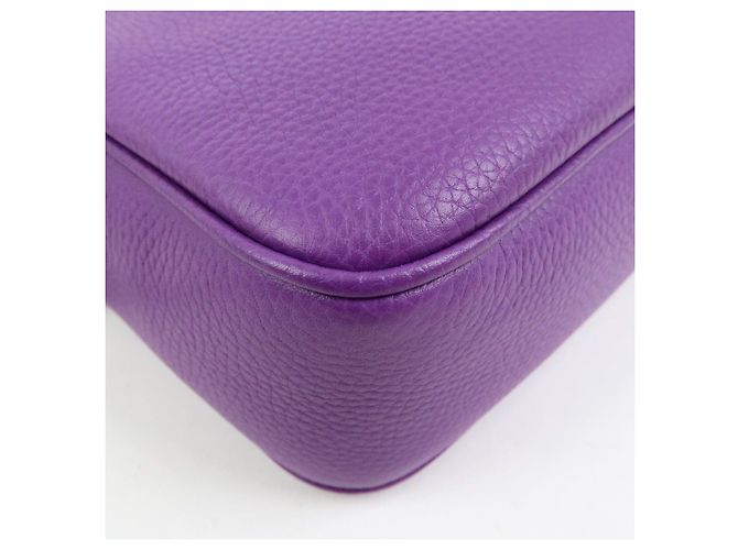 GUCCI SOHO Interlocking G Leahter Disco Bag Shoulder Bag Purple 308364 - vista 12