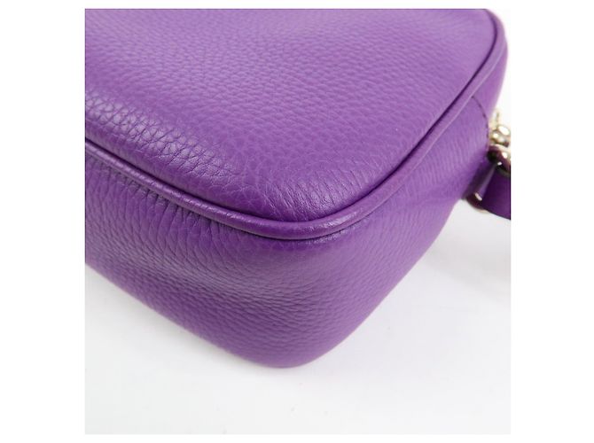 GUCCI SOHO Interlocking G Leahter Disco Bag Shoulder Bag Purple 308364 - vista 13