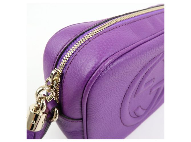 GUCCI SOHO Interlocking G Leahter Disco Bag Shoulder Bag Purple 308364 - vista 15