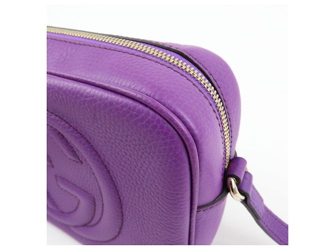 GUCCI SOHO Interlocking G Leahter Disco Bag Shoulder Bag Purple 308364 - vista 16
