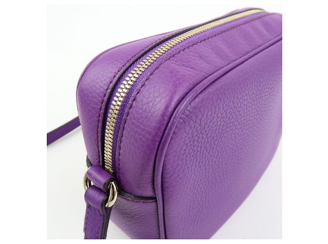 GUCCI SOHO Interlocking G Leahter Disco Bag Shoulder Bag Purple 308364 - vista 17