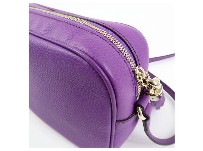 GUCCI SOHO Interlocking G Leahter Disco Bag Shoulder Bag Purple 308364 - vista 18