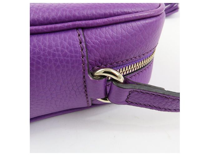 GUCCI SOHO Interlocking G Leahter Disco Bag Shoulder Bag Purple 308364 - vista 7