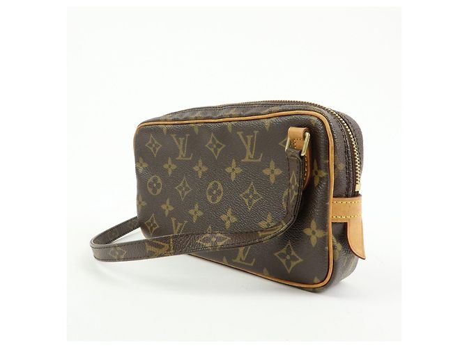 Borsa Louis Vuitton Monogram Pochette Marly Bandouliere Brown M51828 - vista 3