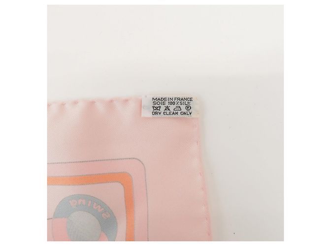 Hermès HERMES Carre 45 Set aus 2 Seidentüchern 100% Hellrosa Orange - Ansicht 8