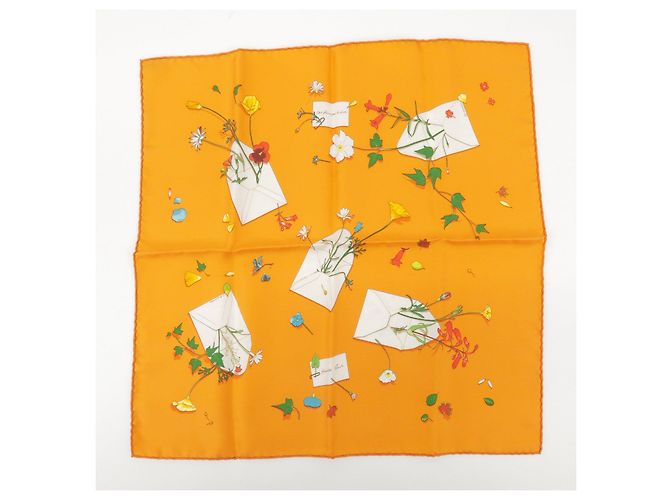 Hermès HERMES Carre 45 Set aus 2 Seidentüchern 100% Hellrosa Orange - Ansicht 9