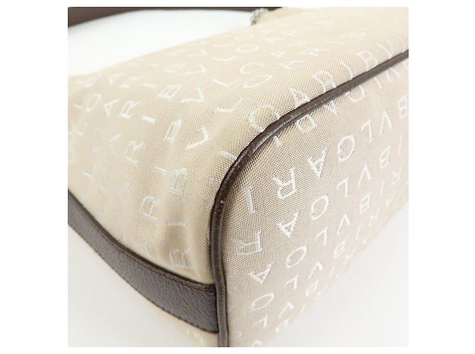 Bulgari Borsa a tracolla e borsa a mano BVLGARI Logo Mania Canvas Beige - vista 13