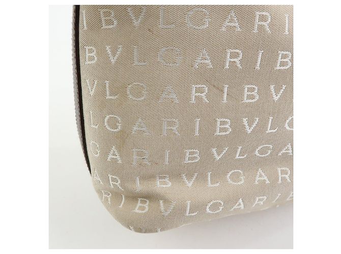 Bulgari Borsa a tracolla e borsa a mano BVLGARI Logo Mania Canvas Beige - vista 15