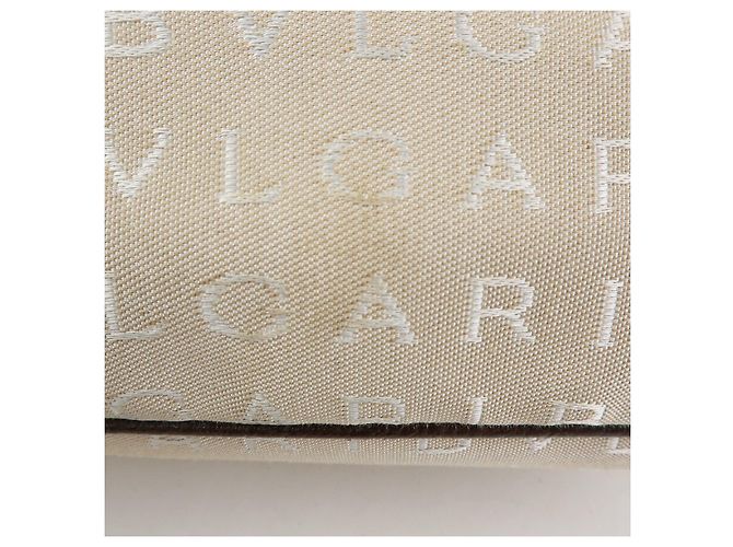 Bulgari Borsa a tracolla e borsa a mano BVLGARI Logo Mania Canvas Beige - vista 16