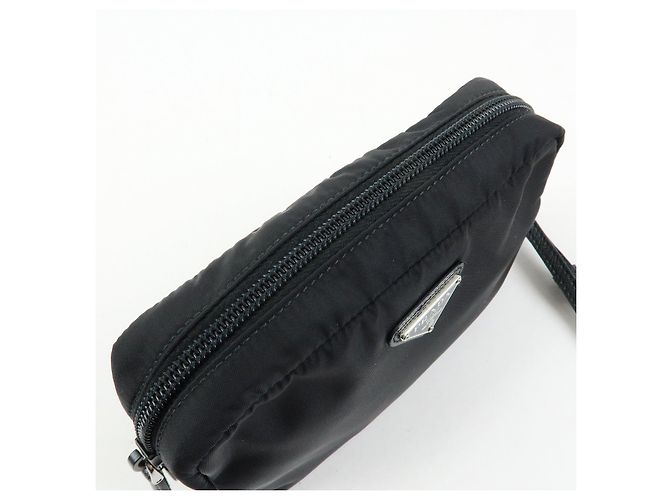 PRADA Necessaire in Re-Nylon e pelle Saffiano con logo Triangle 1NE693 - vista 18