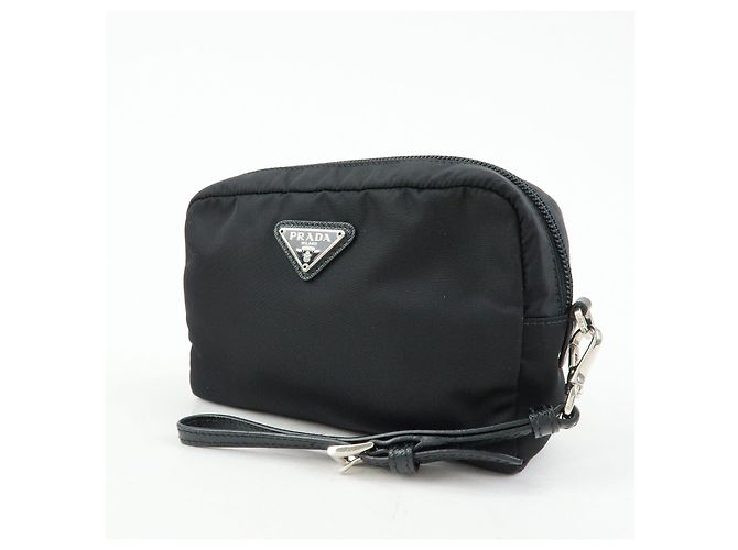 PRADA Necessaire in Re-Nylon e pelle Saffiano con logo Triangle 1NE693 - vista 3