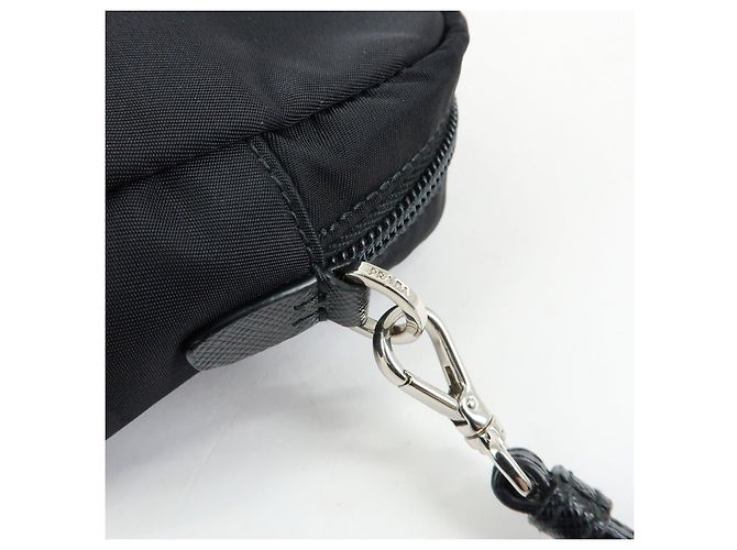 PRADA Necessaire in Re-Nylon e pelle Saffiano con logo Triangle 1NE693 - vista 9