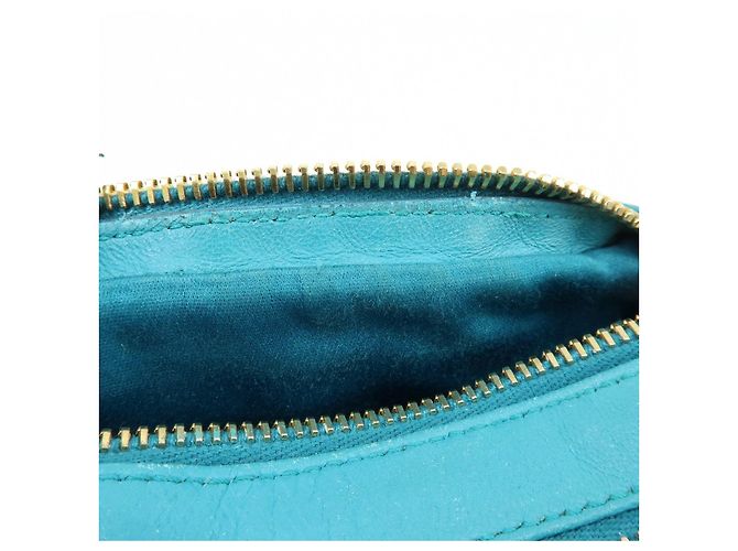 MIU MIU Borsa 2Way in pelle Matelassé Borsa a mano e a tracolla Blue RT0543 - vista 22