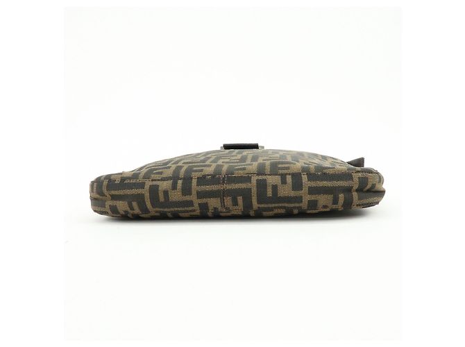 Borsa a mano e a tracolla FENDI in tela jacquard Zucca e pelle, Marrone - vista 5